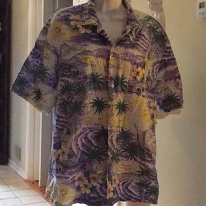 Aloha Hawaiian purple shirt size large